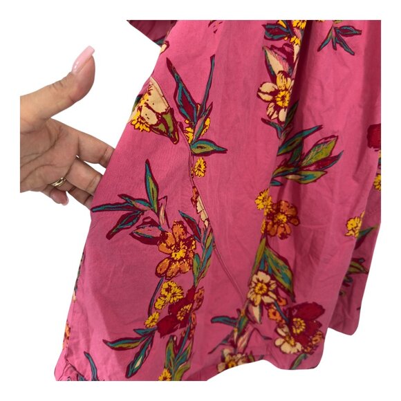Free People TUNICA JODIE Sunrise Combo Pink Floral Print Mini Dress SZ XS - Picture 10 of 12